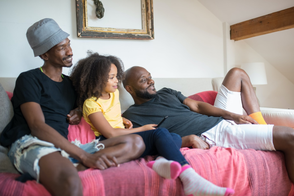 A couple with their daughter