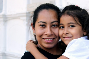 A mother with her daughter applicants in Houston