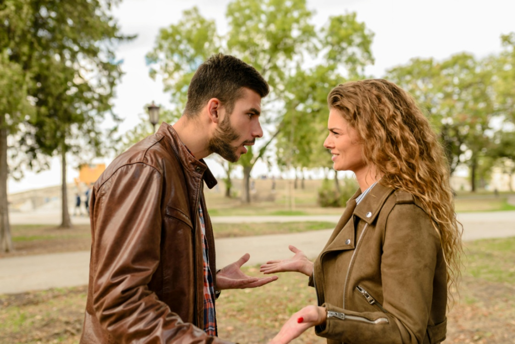 A couple arguing